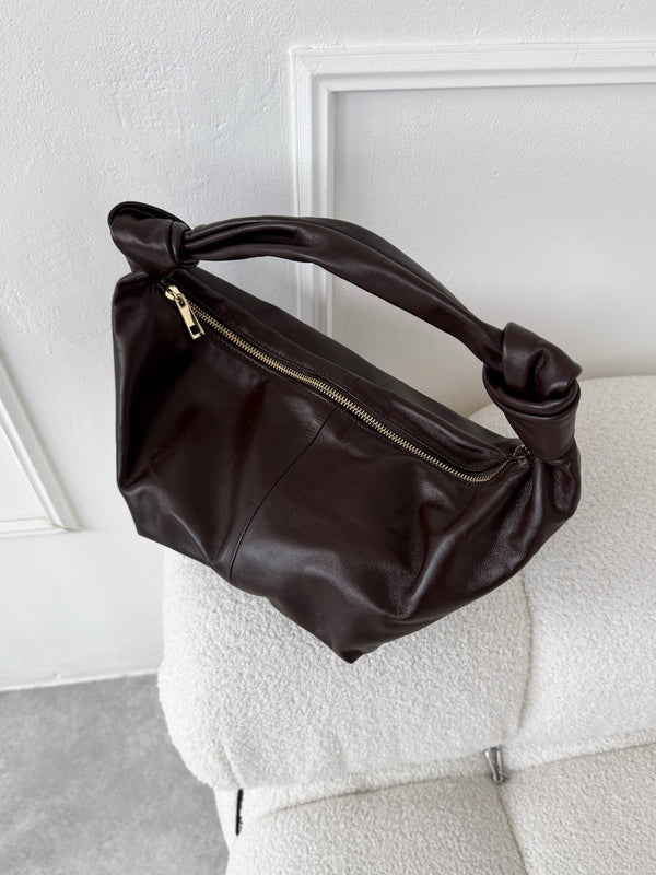 ČOKOLÁDOVÁ KOŽENÁ KABELKA ELIOT