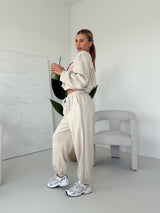 BÉŽOVÉ TEPLÁKOVÉ NOHAVICE DALSI