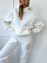 BIELE TEPLÁKOVÉ NOHAVICE FENSI