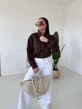 HNEDÁ SKRÁTENÁ BUNDIČKA HARLOW