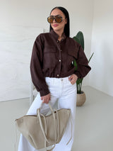 HNEDÁ SKRÁTENÁ BUNDIČKA HARLOW