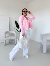 RUŽOVÝ SEMIŠOVÝ BLEJZER WENDY