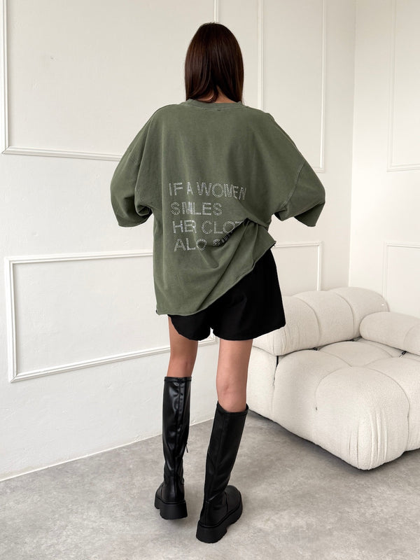 KHAKI OVERSIZE TRIČKO NARA