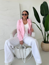 RUŽOVÝ SEMIŠOVÝ BLEJZER WENDY