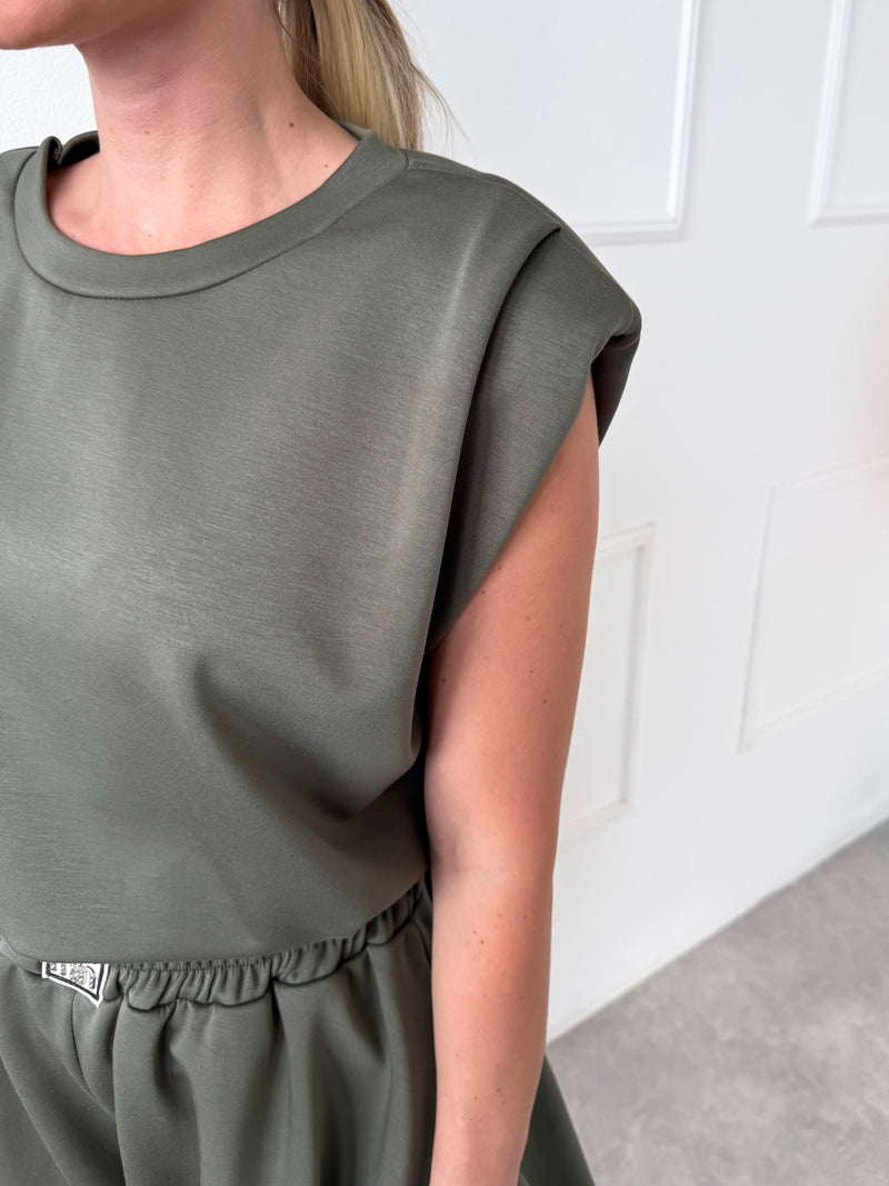 KHAKI TOP ALISSIA