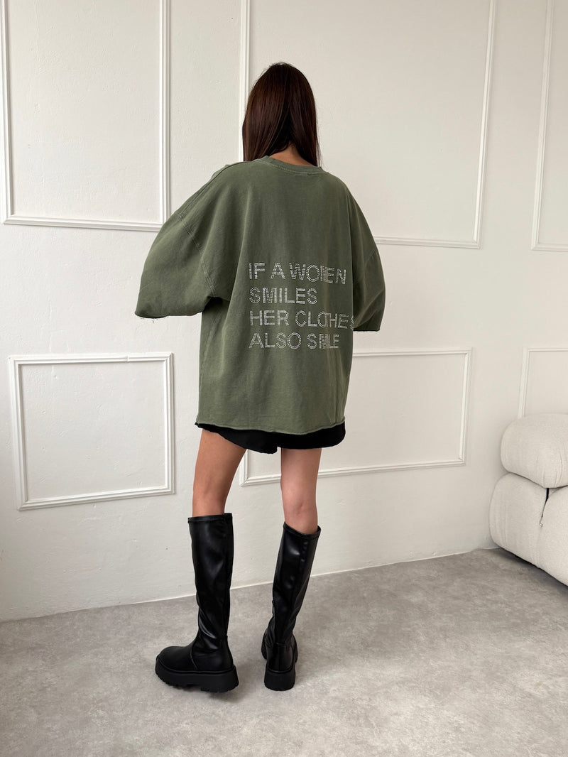 KHAKI OVERSIZE TRIČKO NARA