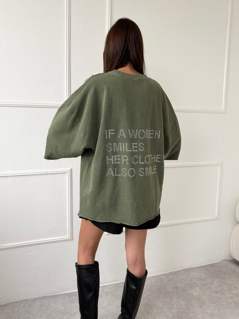 KHAKI OVERSIZE TRIČKO NARA