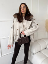 BÉŽOVÝ KRÁTKY KABÁT TIMA