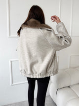 BÉŽOVÝ KRÁTKY KABÁT TIMA