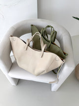 BÉŽOVÁ KOŽENÁ KABELKA SALVA 2v1