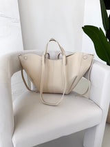 BÉŽOVÁ KOŽENÁ KABELKA SALVA 2v1