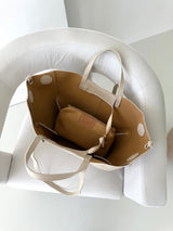 BÉŽOVÁ KOŽENÁ KABELKA SALVA 2v1