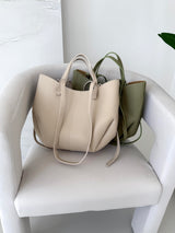 BÉŽOVÁ KOŽENÁ KABELKA SALVA 2v1