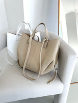 BÉŽOVÁ KOŽENÁ KABELKA SALVA 2v1