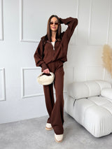 HNEDÝ MIKINOVÝ SVETER SILVIANA