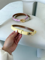 ŽLTÝ (PASTELOVÝ) KOŽENÝ RASTÚCI OPASOK TORREN