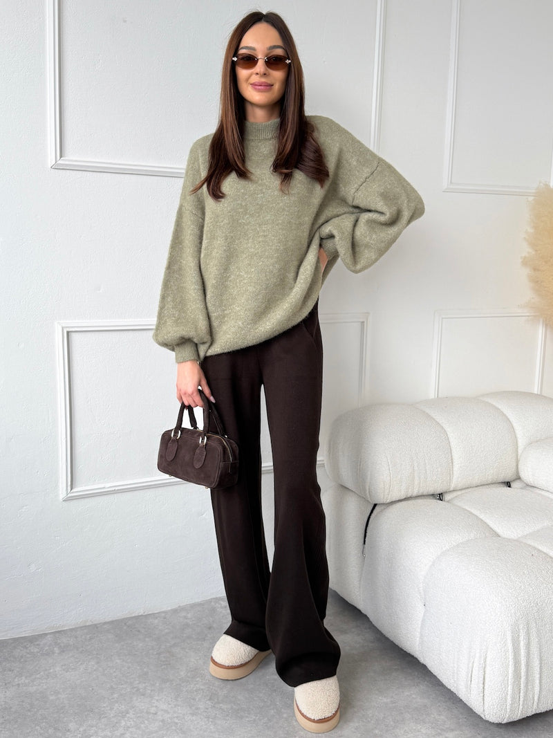 BLEDOZELENÝ SVETER WALLA