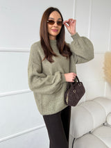 BLEDOZELENÝ SVETER WALLA