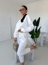 BIELE TEPLÁKOVÉ NOHAVICE ALINN