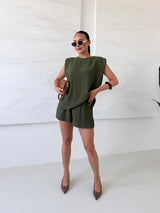 KHAKI TOP KELSI