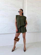 KHAKI TOP KELSI