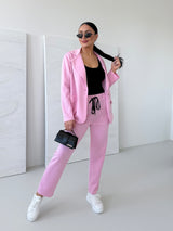 RUŽOVÉ TEPLÁKOVÉ NOHAVICE SANDER