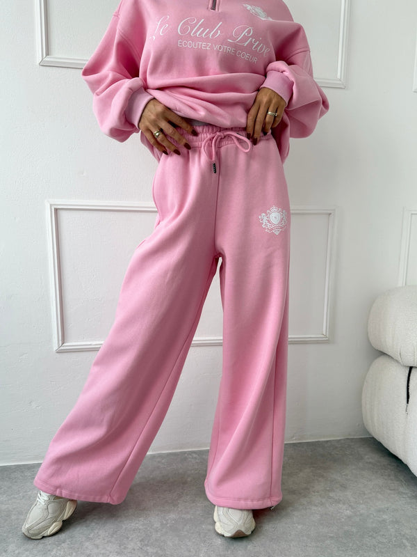 RUŽOVÉ TEPLÁKOVÉ NOHAVICE TANYA