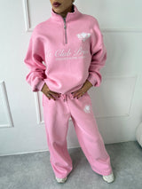 RUŽOVÉ TEPLÁKOVÉ NOHAVICE TANYA