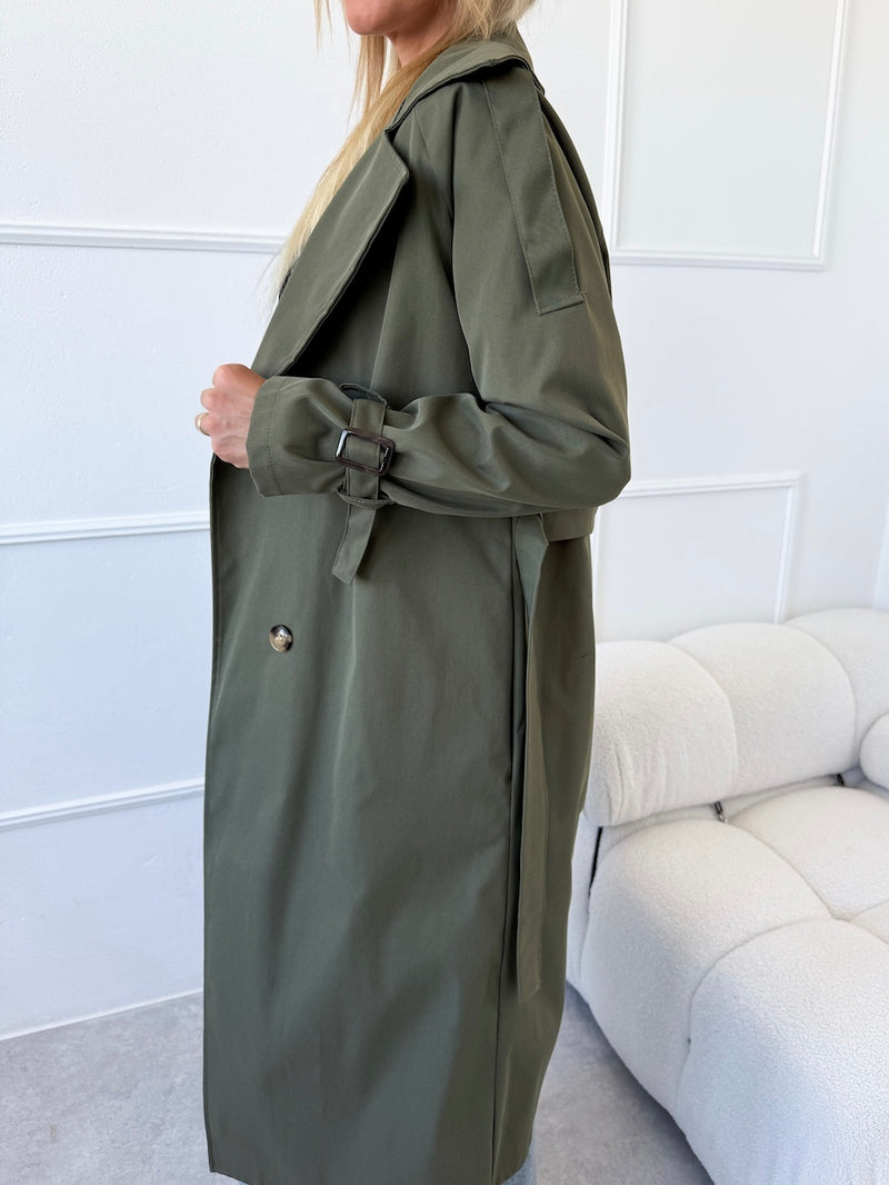 KHAKI TRENČKOT CARLY