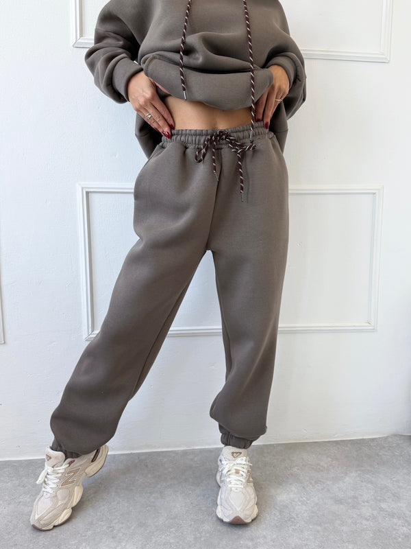 TAUPE TEPLÁKOVÉ NOHAVICE AURELIA