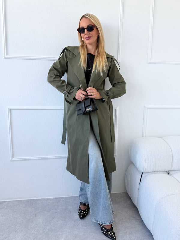 KHAKI TRENČKOT CARLY