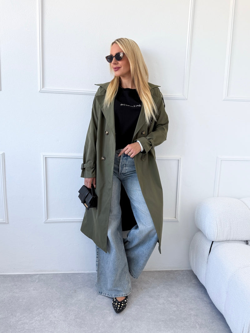 KHAKI TRENČKOT CARLY