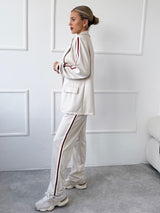 BÉŽOVÉ TEPLÁKOVÉ NOHAVICE FELIA