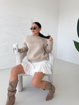 BÉŽOVÁ OVERSIZE MIKINA CORA