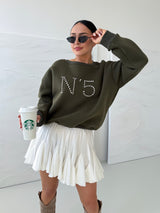 KHAKI OVERSIZE MIKINA CORA