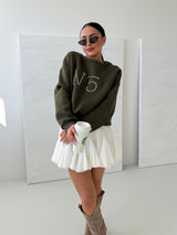 KHAKI OVERSIZE MIKINA CORA