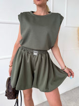 KHAKI TOP ALISSIA