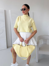 ŽLTÝ PLETENÝ TOP HARMONY