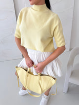 ŽLTÝ PLETENÝ TOP HARMONY