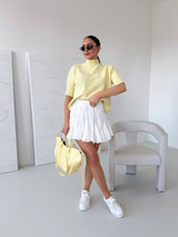 ŽLTÝ PLETENÝ TOP HARMONY