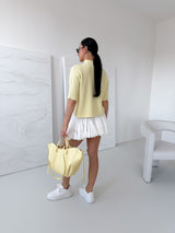 ŽLTÝ PLETENÝ TOP HARMONY