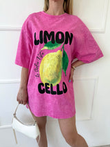 RUŽOVÉ OVERSIZE TRIČKO LIMON