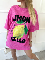 RUŽOVÉ OVERSIZE TRIČKO LIMON