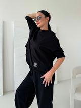 ČIERNE BAVLNENÉ TRIČKO NYANÉ