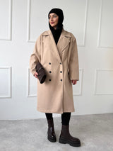 BÉŽOVÝ KABÁT ADELIS S ODOPÍNATEĽNÝM ŠÁLOM