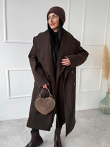 ČOKOLÁDOVÝ KABÁT DANORA S ODOPÍNATEĽNOU KLOPOU