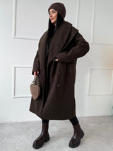 ČOKOLÁDOVÝ KABÁT DANORA S ODOPÍNATEĽNOU KLOPOU