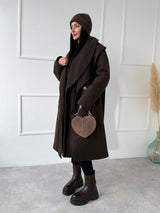 ČOKOLÁDOVÝ KABÁT DANORA S ODOPÍNATEĽNOU KLOPOU