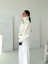 BIELA KOŽENKOVÁ BUNDA IRIS