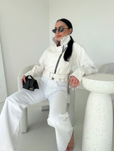 BIELA KOŽENKOVÁ BUNDA IRIS